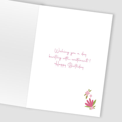 Age 12 Birthday Girl 12th Happy Bloomin' Birthday! Contemporary Birthday Card