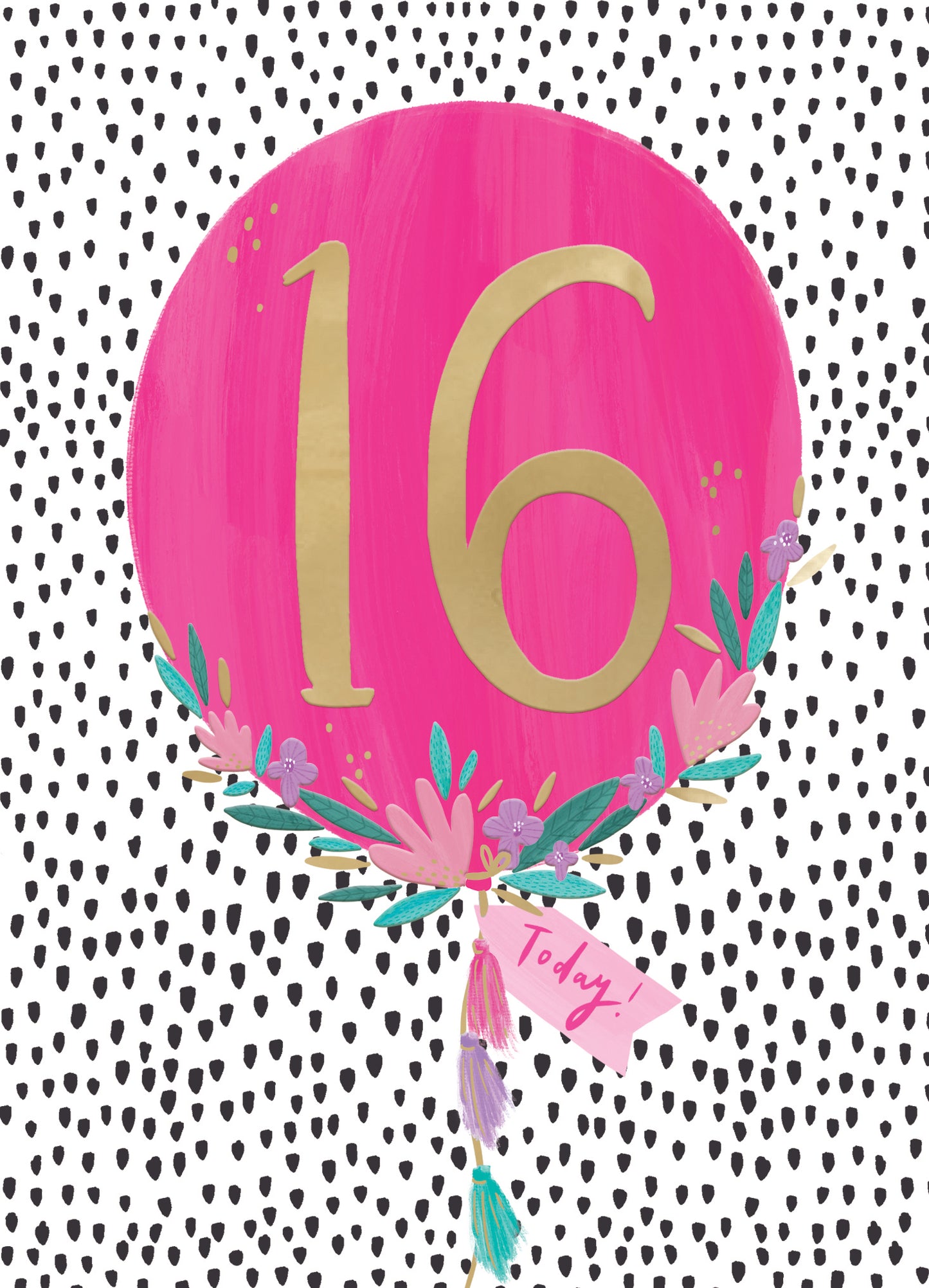 Age 16 Birthday Girl 16th Sweet Sixteen Blossoms! Contemporary Birthday Card