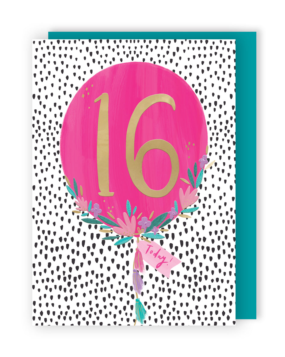 Age 16 Birthday Girl 16th Sweet Sixteen Blossoms! Contemporary Birthday Card