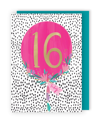 Age 16 Birthday Girl 16th Sweet Sixteen Blossoms! Contemporary Birthday Card