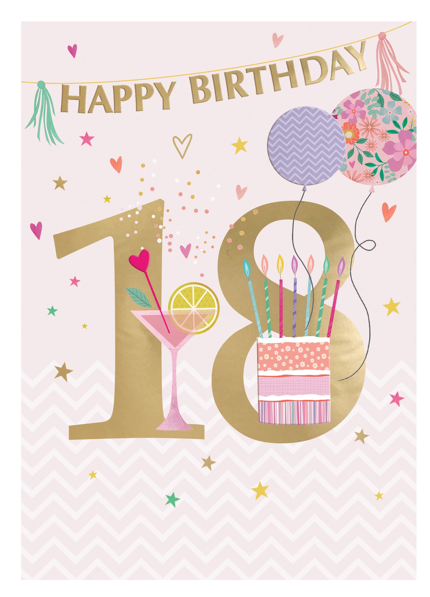 Age 18 Birthday Girl 18th Sweet Celebrations! Contemporary Birthday Card