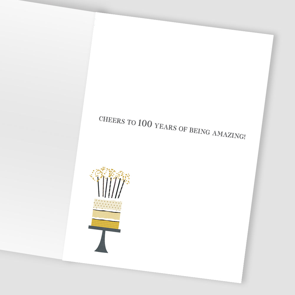 100 What A Milestone 100th Happy Century! Contemporary Birthday Card