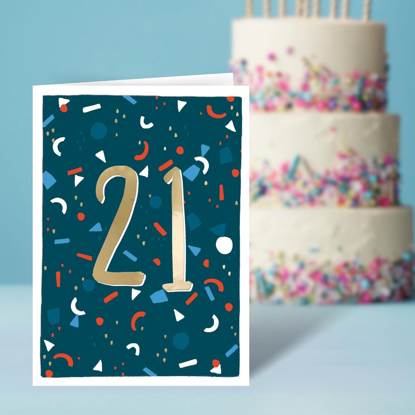 21st Birthday For Him Shine, Celebrate, Fun! Contemporary Birthday Card