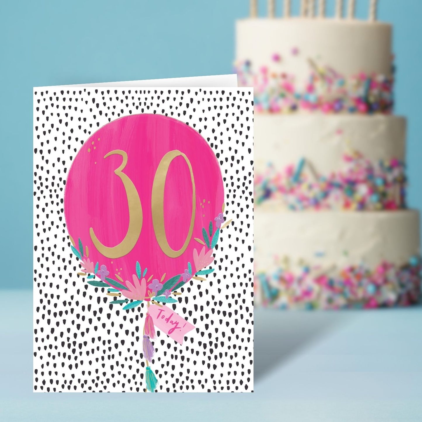 30th Birthday 30 Today For Her Fun Fiesta Fête! Contemporary Birthday Card