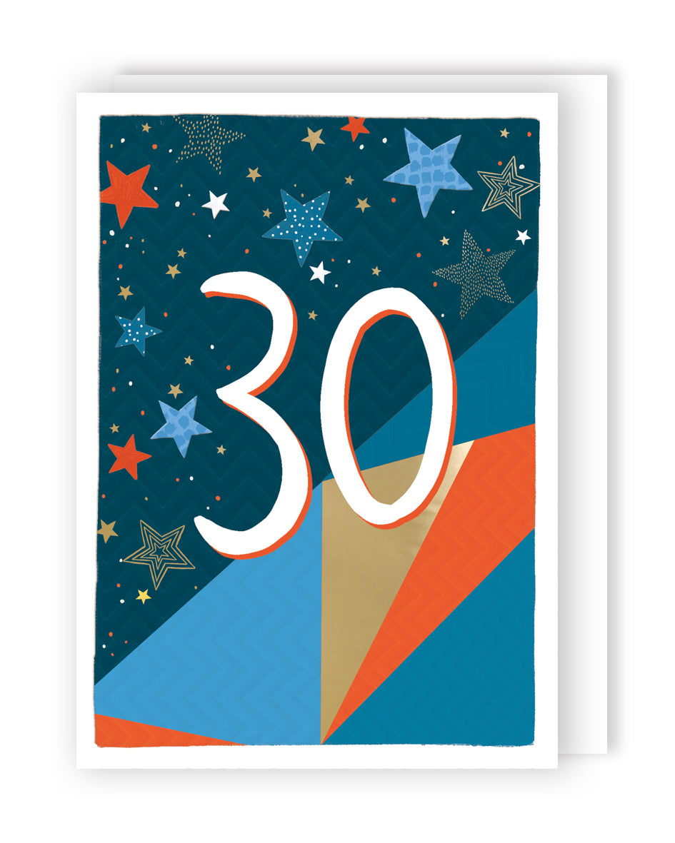 30th Birthday For Him Fun And Funky! Contemporary Birthday Card