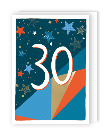 30th Birthday For Him Fun And Funky! Contemporary Birthday Card
