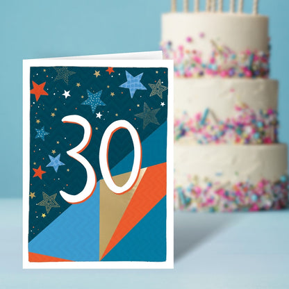 30th Birthday For Him Fun And Funky! Contemporary Birthday Card