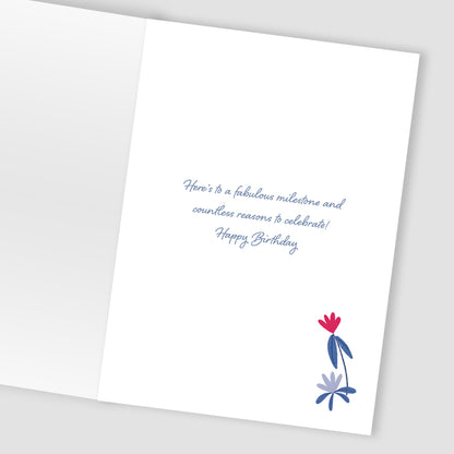 60th Birthday For Her Bubbly Blossoms! Contemporary Birthday Card