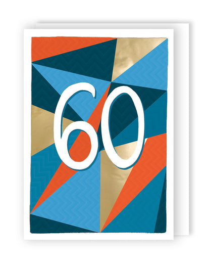 60th Birthday For Him Fun, Funky, Fabulous! Contemporary Birthday Card