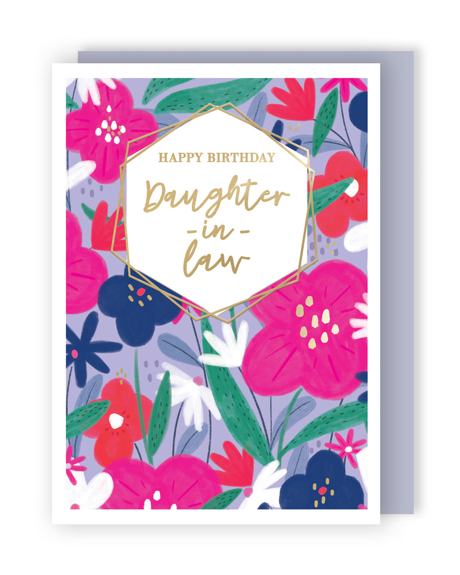 Happy Birthday Daughter-In-Law Golden Blooms Galore! Contemporary Birthday Card