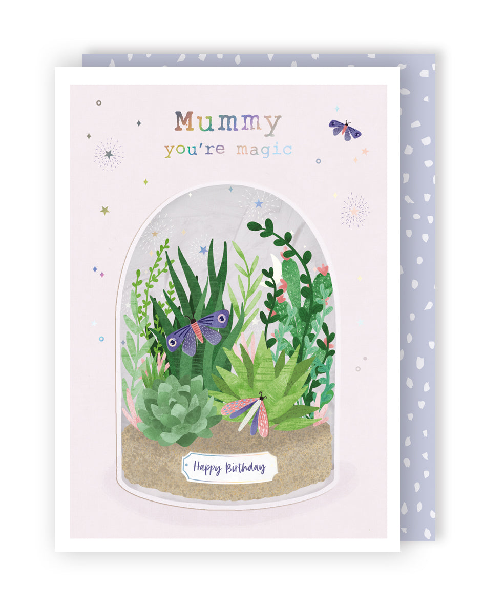 Mummy You're Magic Happy Birthday Flowerful Wonderland! Contemporary Birthday Card