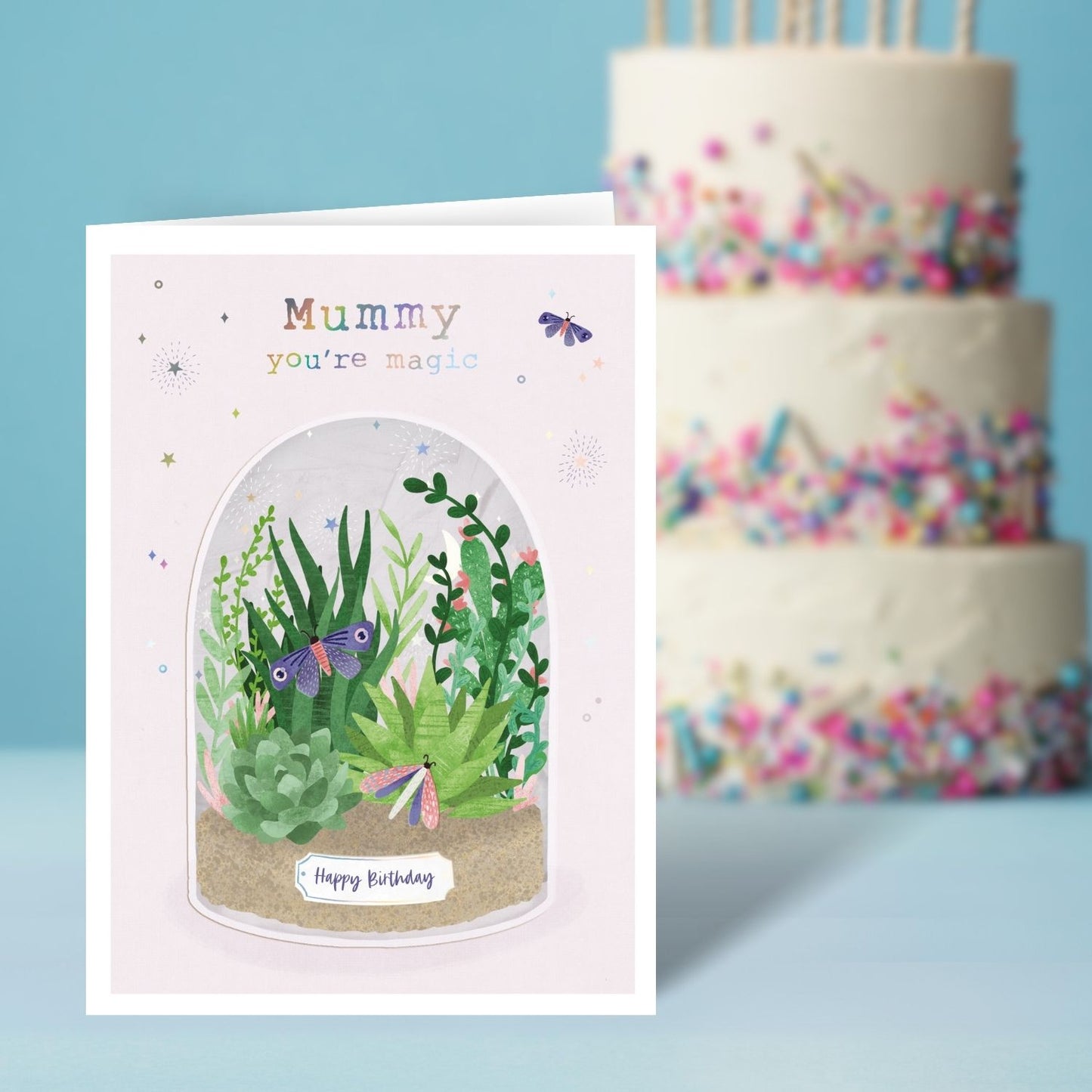 Mummy You're Magic Happy Birthday Flowerful Wonderland! Contemporary Birthday Card