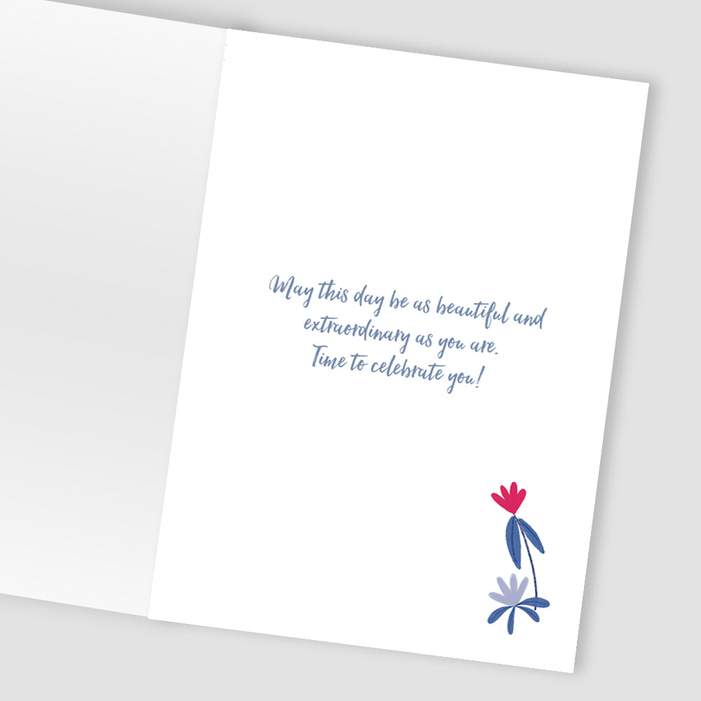 To My Amazing Wife Bubbly Blossoms! Contemporary Birthday Card