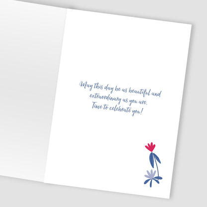 To My Amazing Wife Bubbly Blossoms! Contemporary Birthday Card