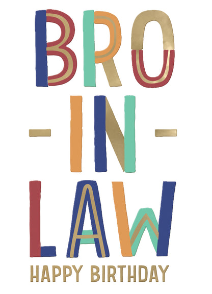 Bro-In-Law Happy Birthday Birthday Blast! Contemporary Birthday Card