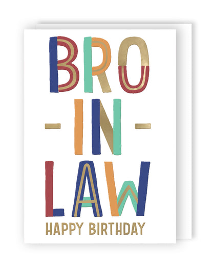 Bro-In-Law Happy Birthday Birthday Blast! Contemporary Birthday Card