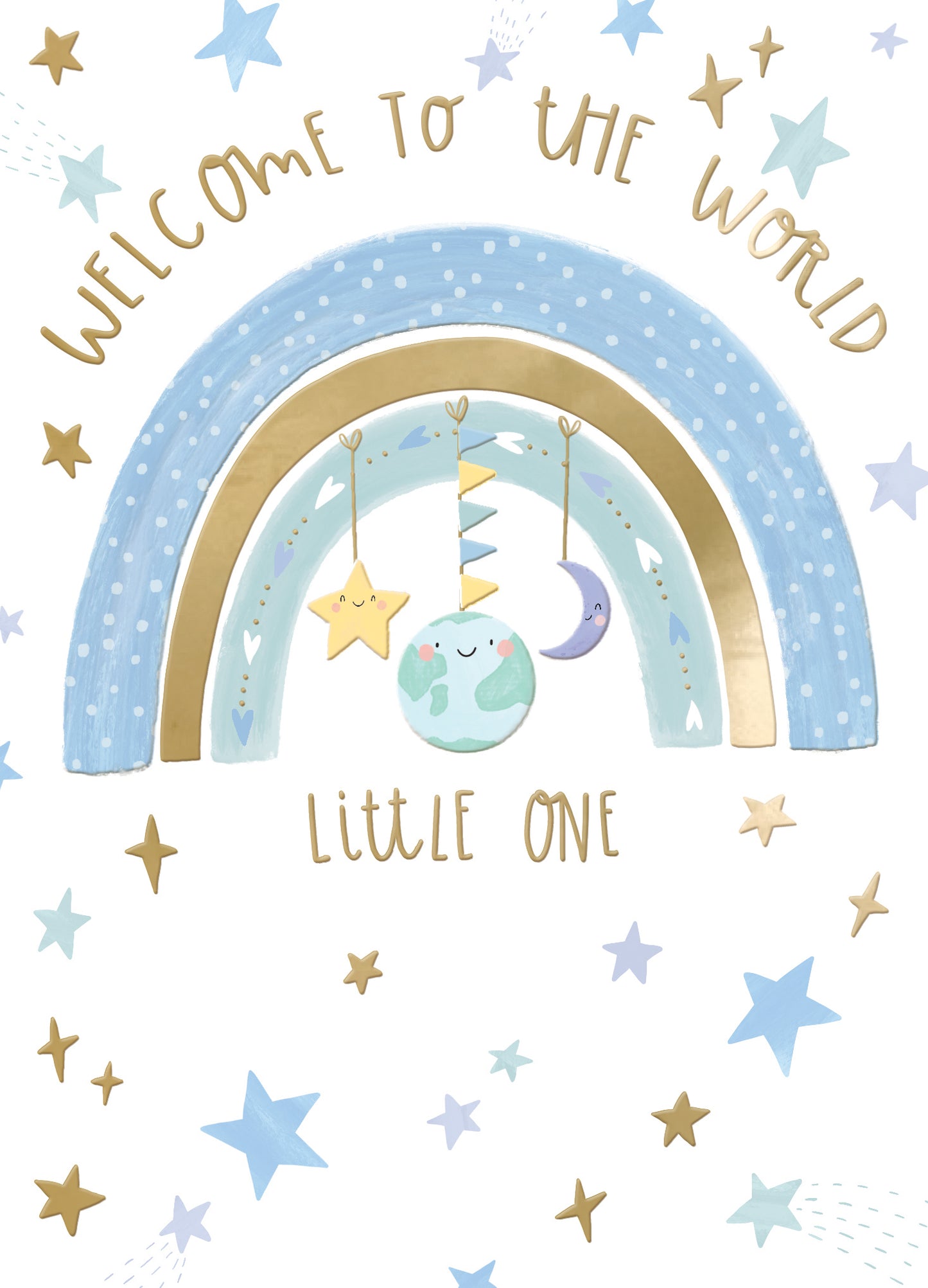 Welcome To The World Boy Magic Rainbow Dreams! New Baby Contemporary Card