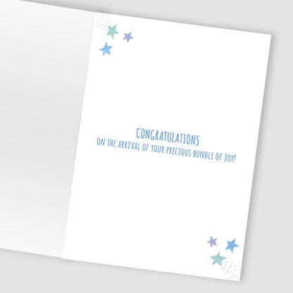 Welcome To The World Boy Magic Rainbow Dreams! New Baby Contemporary Card