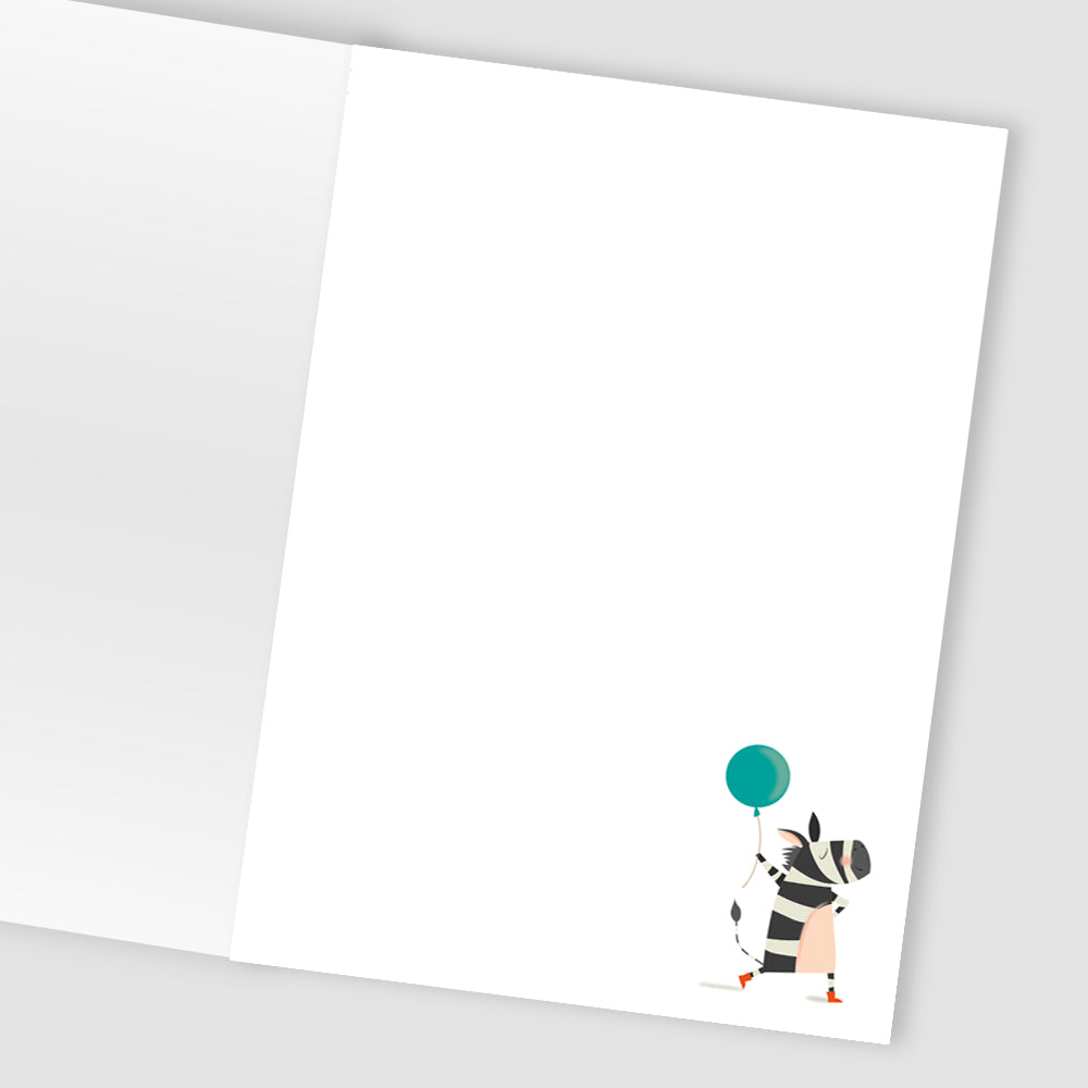 Good Luck You've Got This Zany Zebra Fun! Contemporary Good Luck Greeting Card