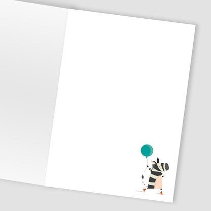 Good Luck You've Got This Zany Zebra Fun! Contemporary Good Luck Greeting Card