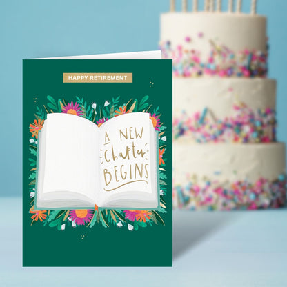 Happy Retirement A New Chapter Magical Adventures Await! Retirement Card