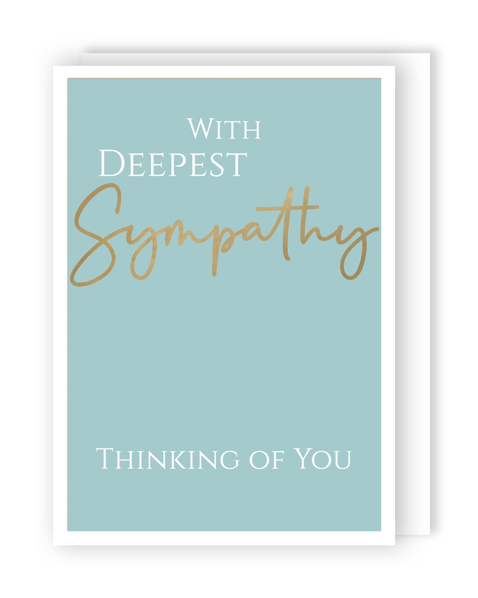 With Deepest Sympathy Thinking Of You Simple Sympathy Greeting Card