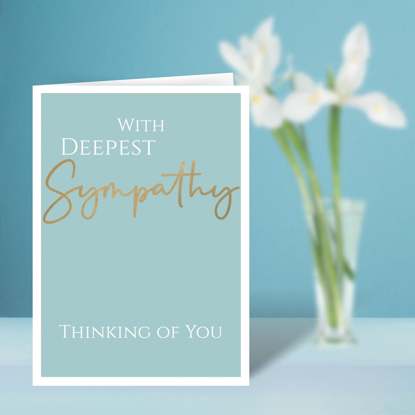With Deepest Sympathy Thinking Of You Simple Sympathy Greeting Card