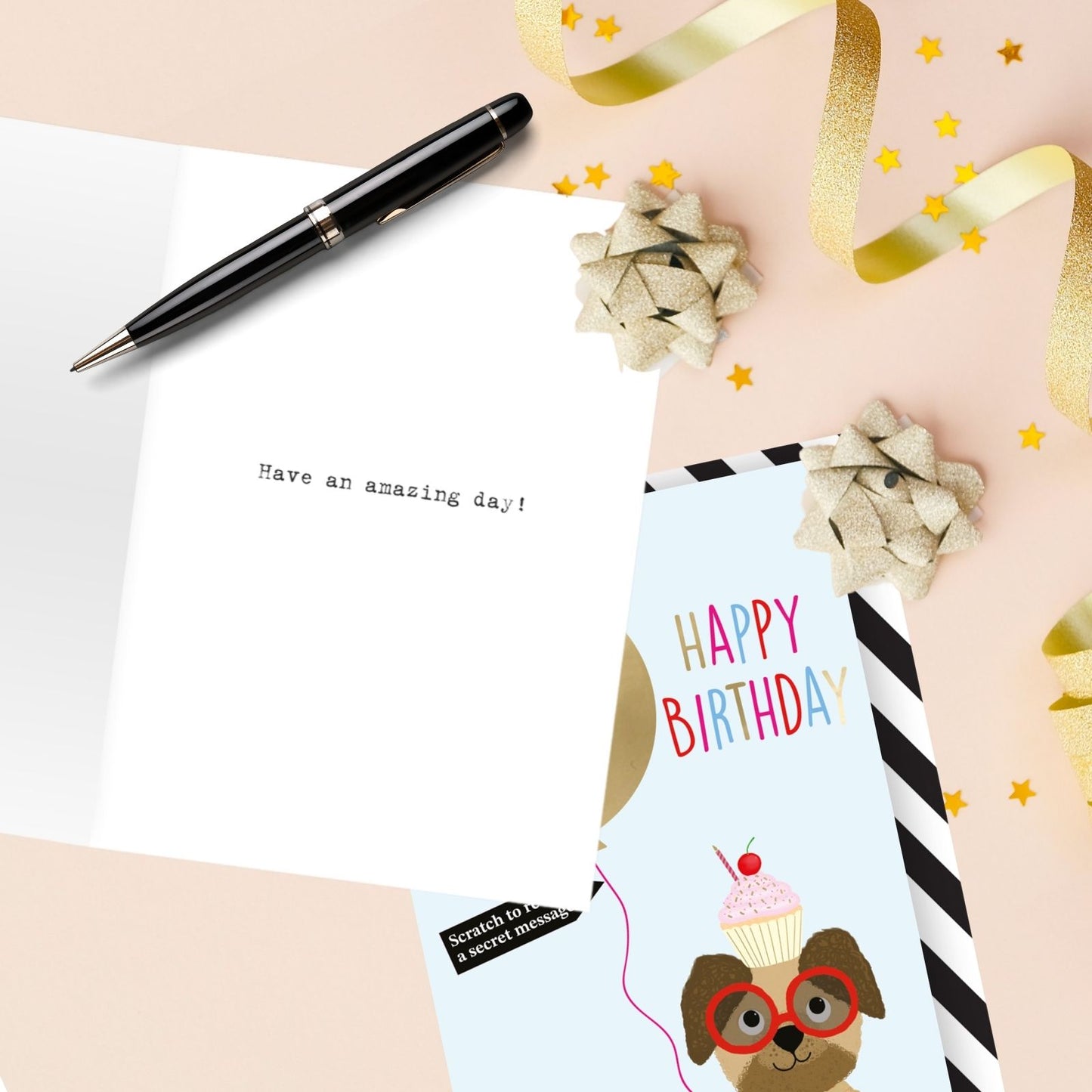 Mystery Message Dog Scratch-To-Reveal Secret Message Birthday Card