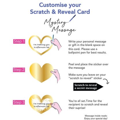 Mystery Message Balloons Scratch-To-Reveal Secret Message Birthday Card