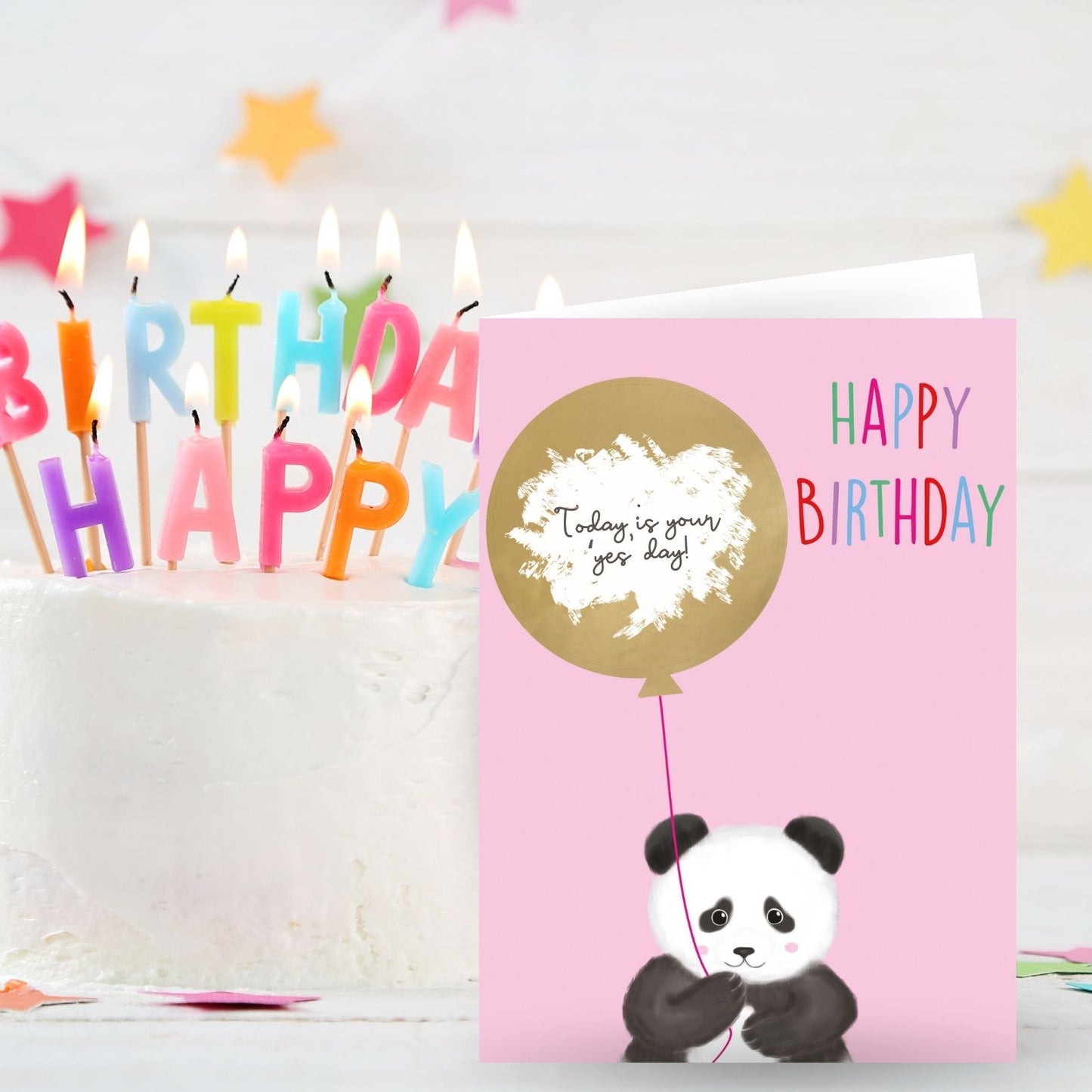 Mystery Message Panda Scratch-To-Reveal Secret Message Birthday Card