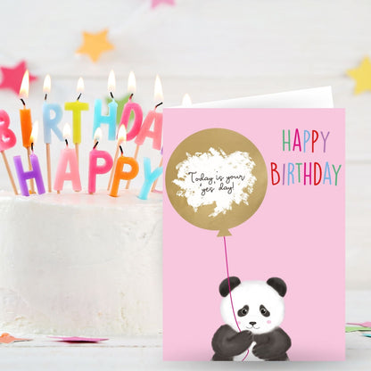 Mystery Message Panda Scratch-To-Reveal Secret Message Birthday Card