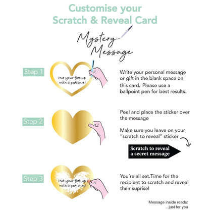 Mystery Message Smiley Hearts Scratch-To-Reveal Secret Message Birthday Card