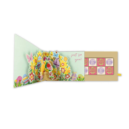Pop Up Card & Chocolate Treat Tray Easter Wishes Easter Card & Gift