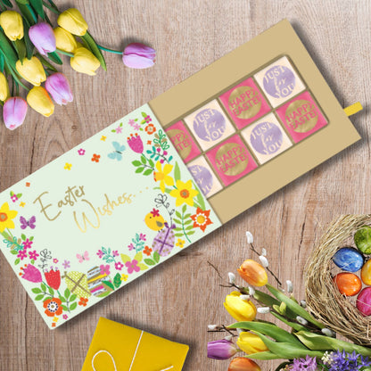 Pop Up Card & Chocolate Treat Tray Easter Wishes Easter Card & Gift