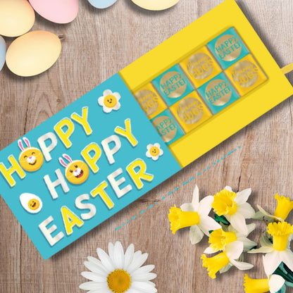 Pop Up Card & Chocolate Treat Tray Hoppy Easter Bunny Easter Card & Gift