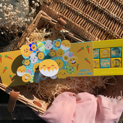 Pop Up Card & Chocolate Treat Tray Hoppy Easter Bunny Easter Card & Gift