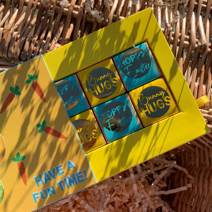 Pop Up Card & Chocolate Treat Tray Hoppy Easter Bunny Easter Card & Gift