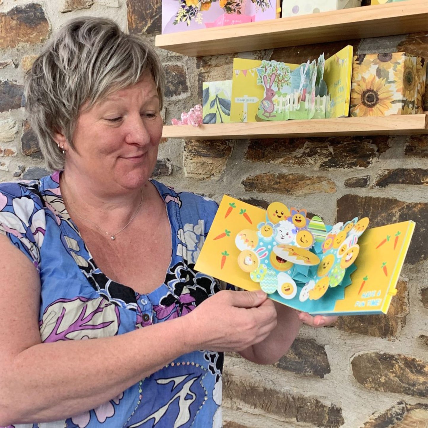 Pop Up Card & Chocolate Treat Tray Hoppy Easter Bunny Easter Card & Gift