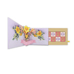 Pop Up Card & Chocolate Treat Tray Floral Bouquet Easter Card & Gift