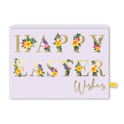 Pop Up Card & Chocolate Treat Tray Floral Bouquet Easter Card & Gift