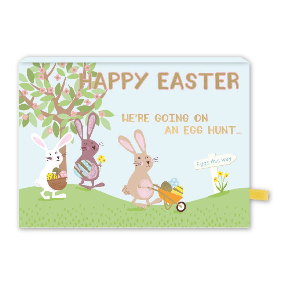 Pop Up Card & Chocolate Treat Tray Easter Egg Hunt Easter Card & Gift