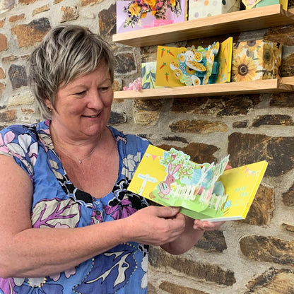 Pop Up Card & Chocolate Treat Tray Easter Egg Hunt Easter Card & Gift