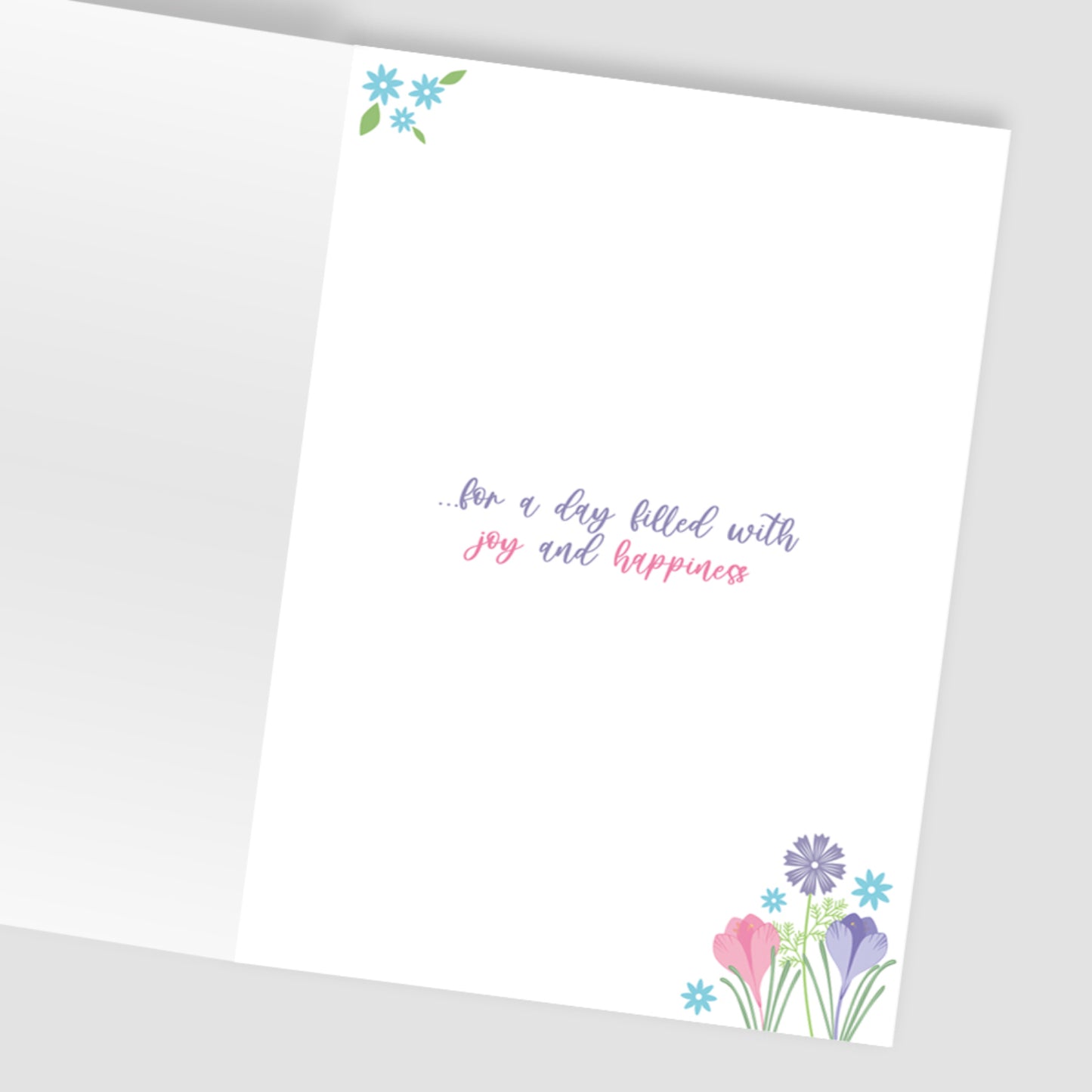 Pack of 5 Pretty Floral Easter Wishes Hospice UK Charity Easter Cards