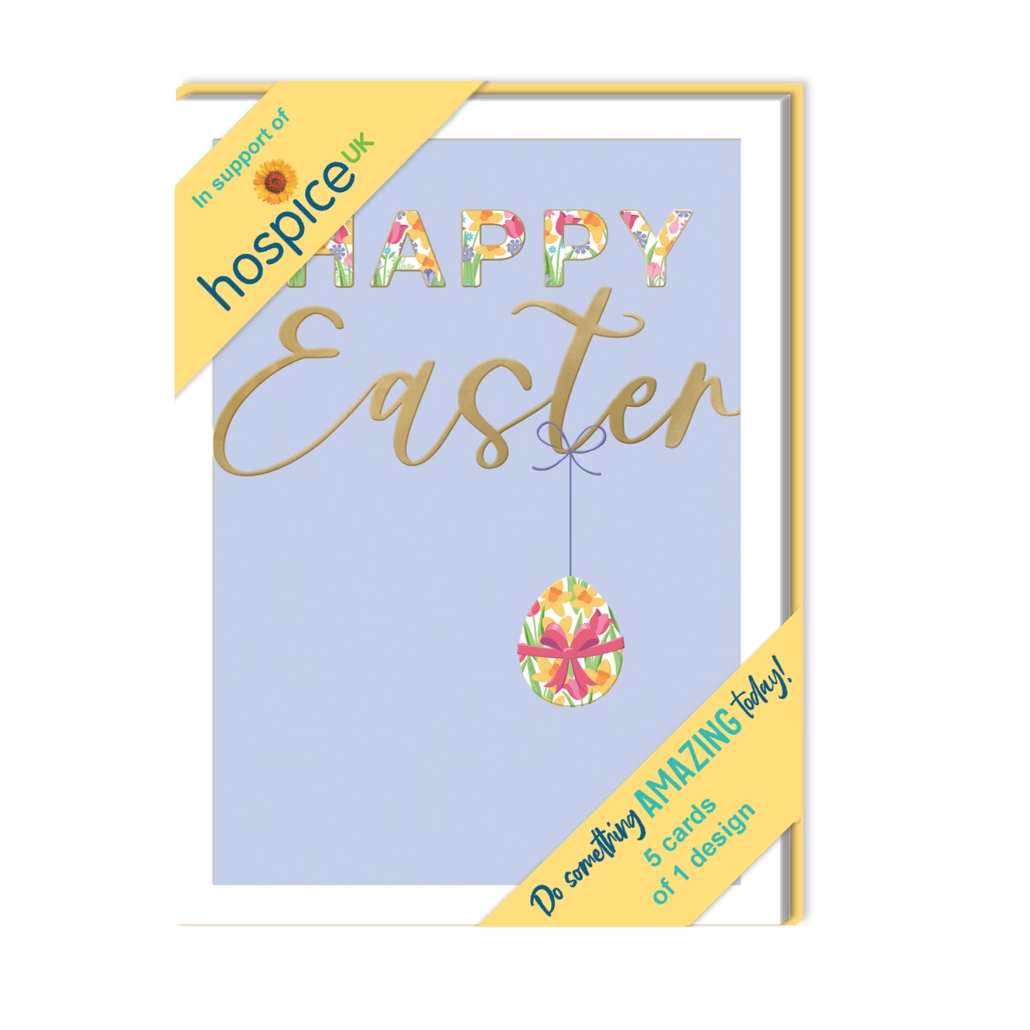 Pack of 5 Happy Easter Traditional Hospice UK Charity  Easter Cards