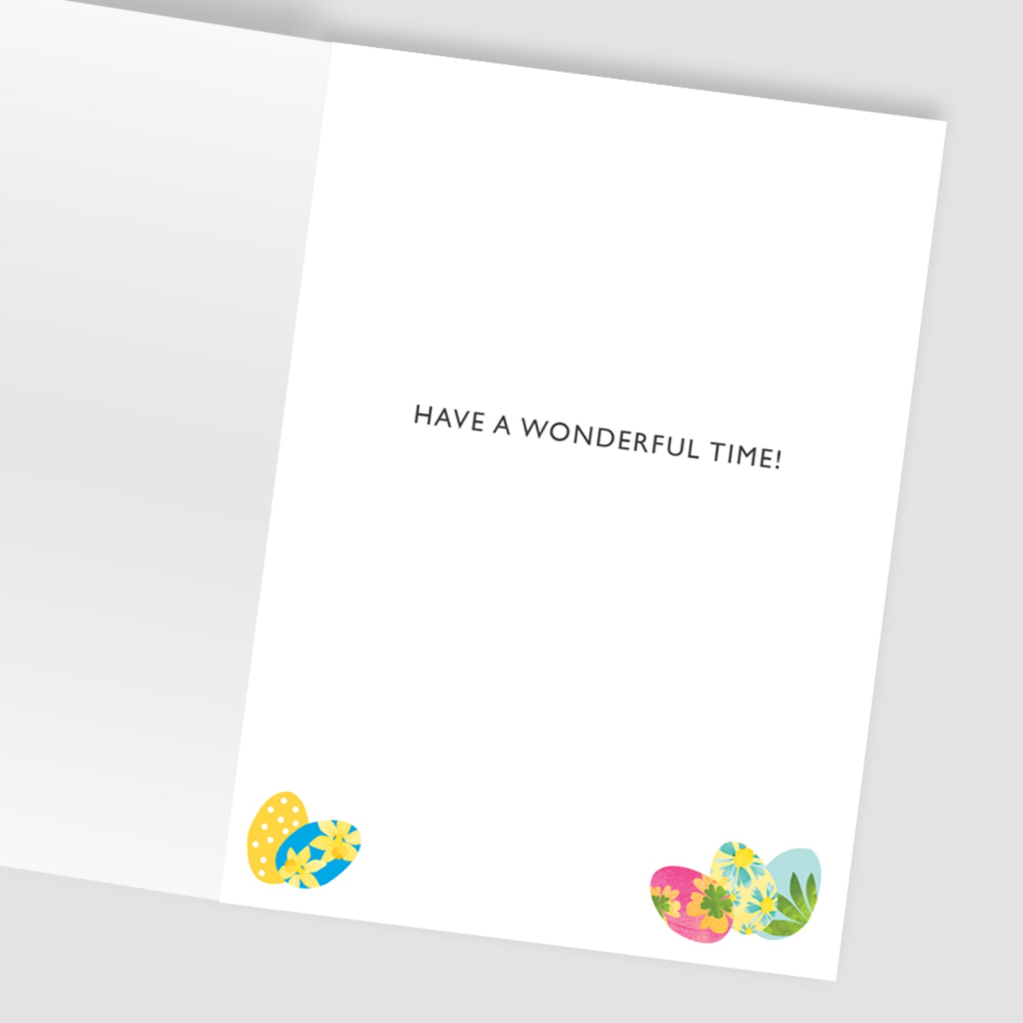 Celebrate At Easter Colourful Decorated Eggs Contemporary Easter Greeting Card