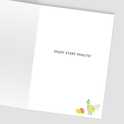 Have A Wonderful Easter Egg-Cellent Chickens Contemporary Easter Greeting Card