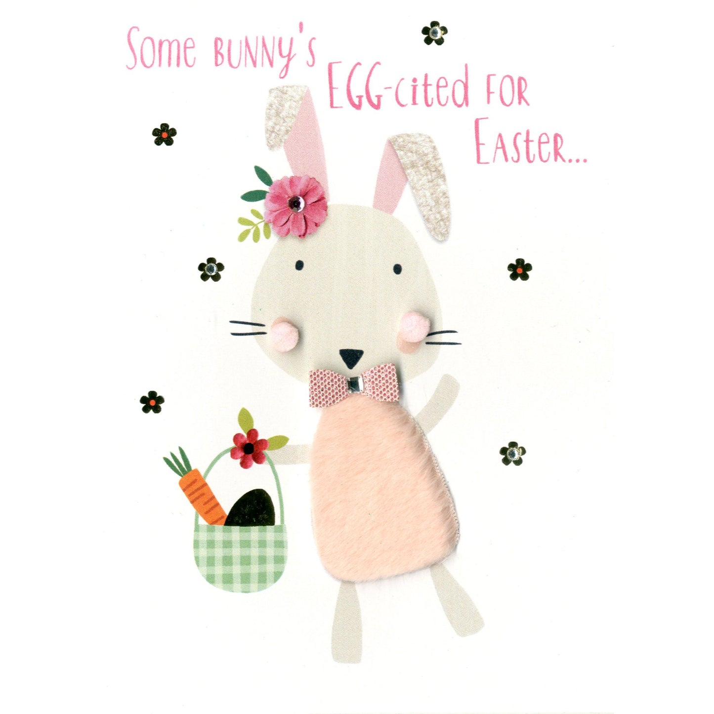 Embellished Some Bunny's Egg-Cited For Easter Hand-Finished Easter Greeting Card
