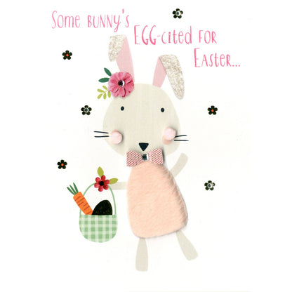 Embellished Some Bunny's Egg-Cited For Easter Hand-Finished Easter Greeting Card