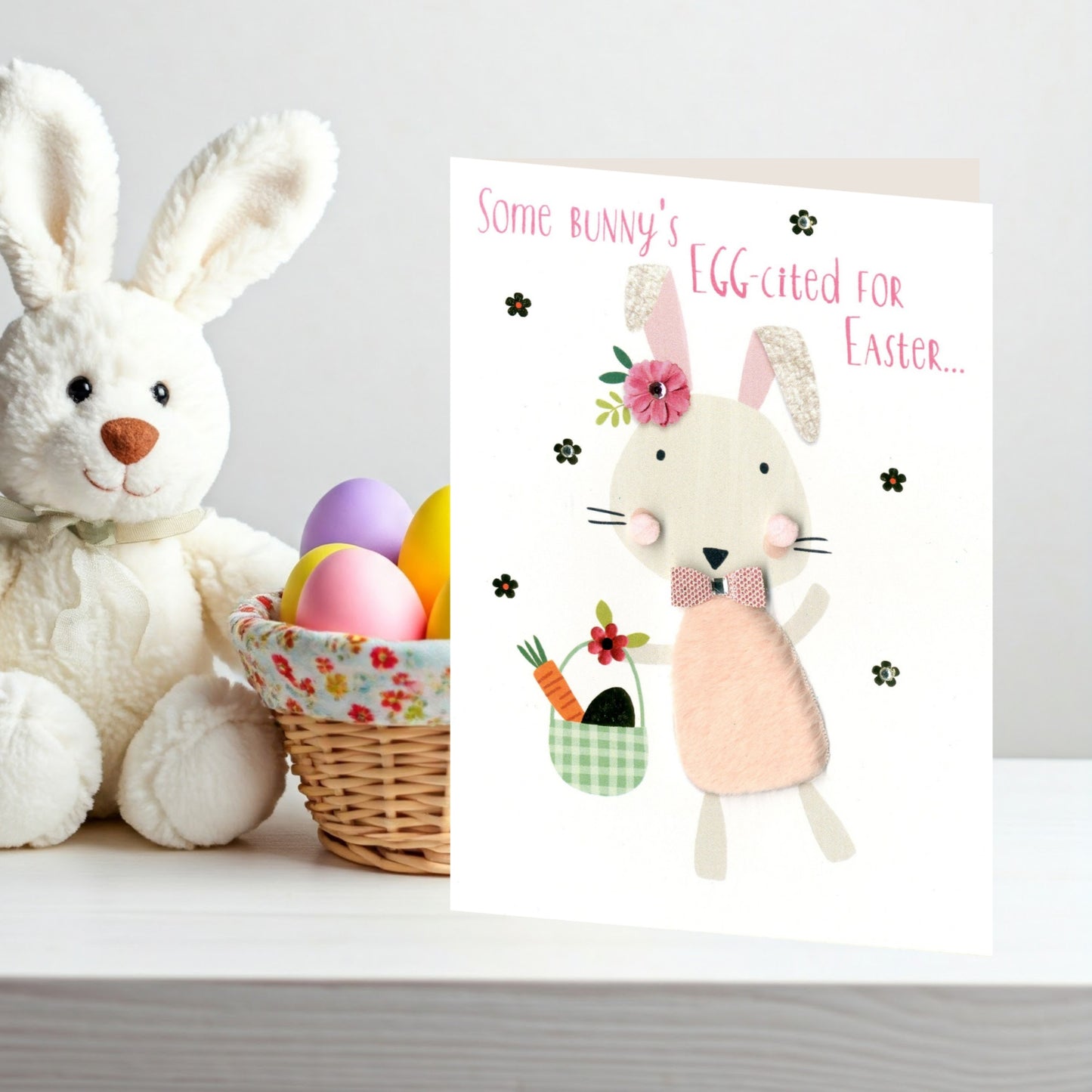 Embellished Some Bunny's Egg-Cited For Easter Hand-Finished Easter Greeting Card