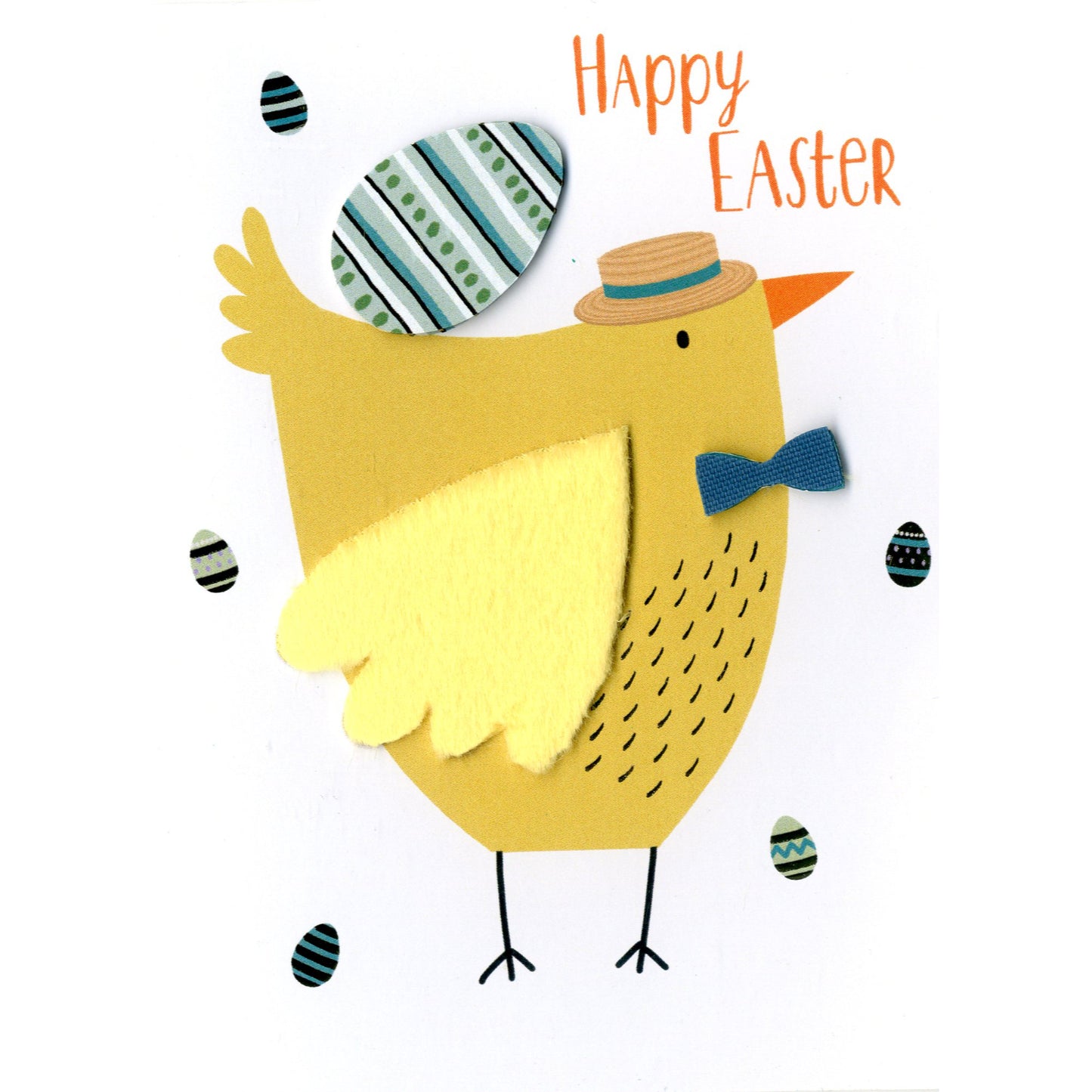 Embellished Happy Easter Chick-A-Doodle-Doo Hand-Finished Easter Greeting Card